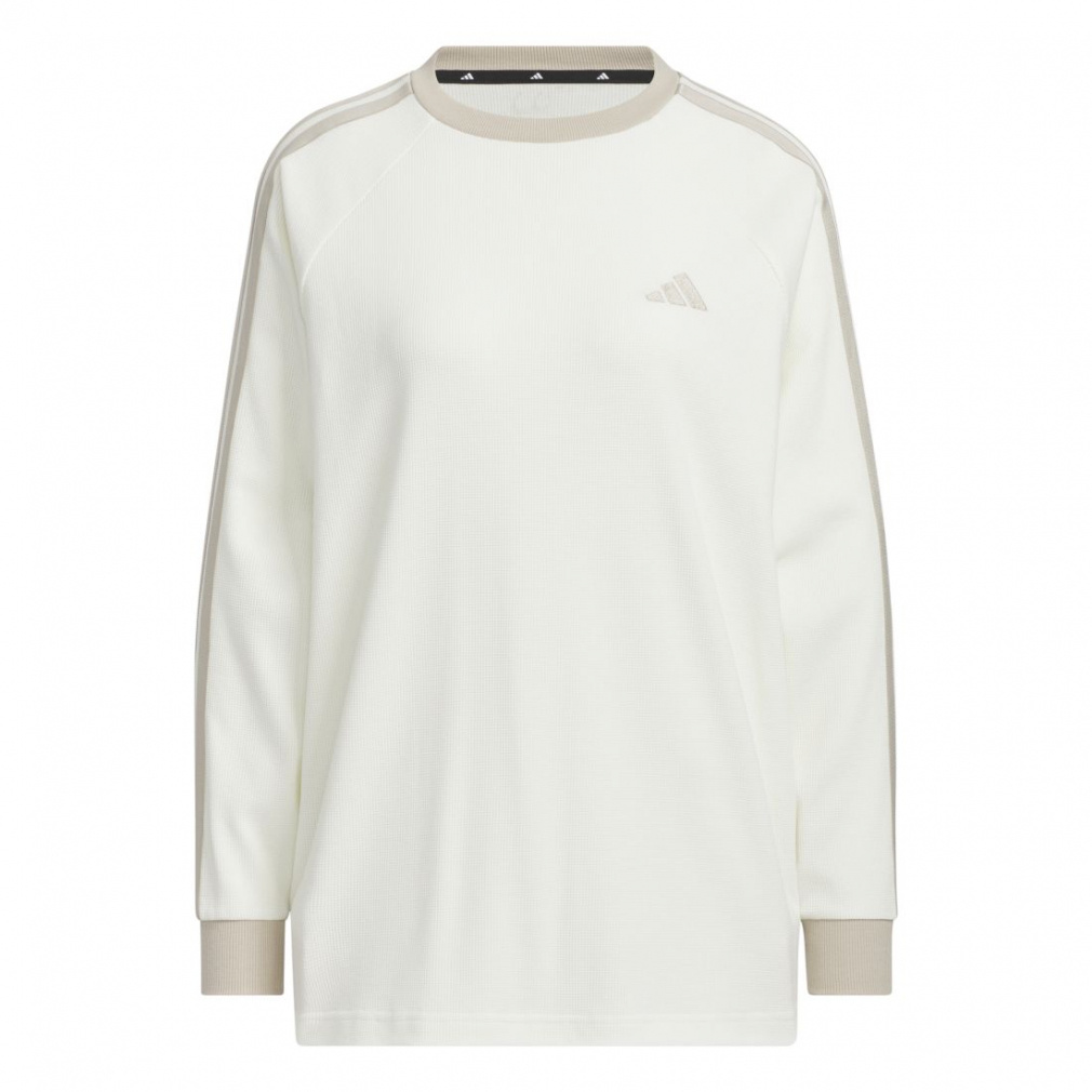 アディダス レディース 長袖 Tシャツ ワッフル スリーストライプス