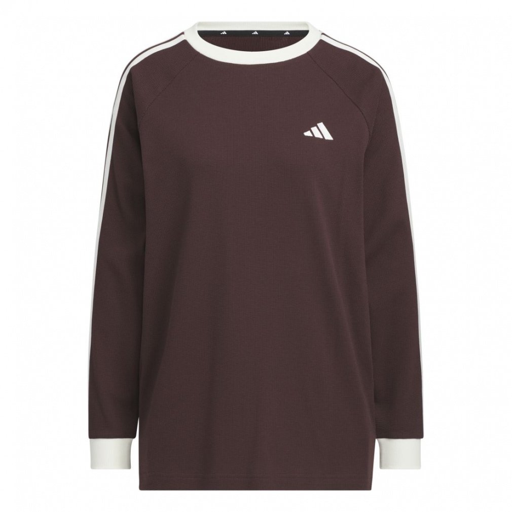 アディダス レディース 長袖 Tシャツ ワッフル スリーストライプス