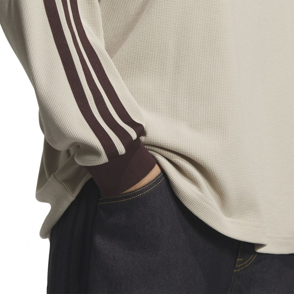 アディダス レディース 長袖 Tシャツ ワッフル スリーストライプス