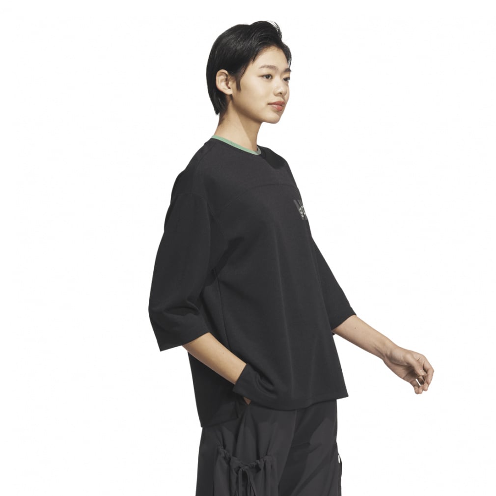 アディダス レディース 長袖 Tシャツ カレッジ ルーズフィット ピケ 3