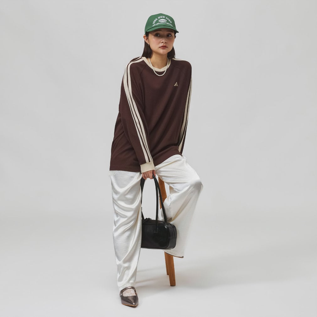 アディダス レディース LUXFLOW ALPHA ワッフル 長袖 Tシャツ C1948