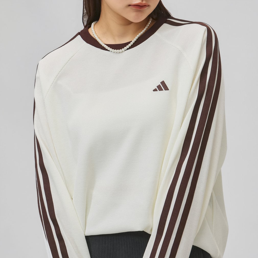 アディダス レディース LUXFLOW ALPHA ワッフル 長袖 Tシャツ C1948