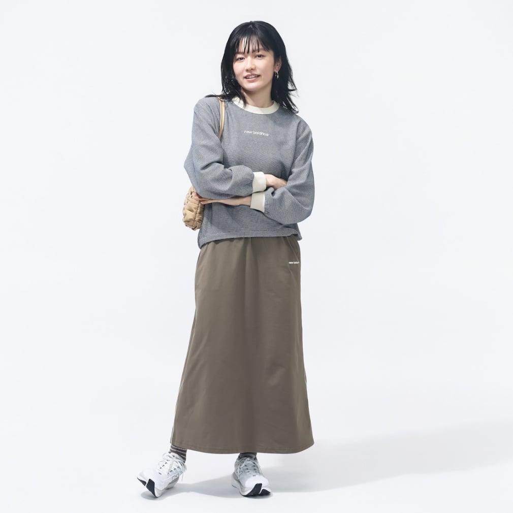 ニューバランス THE CITY レディース 長袖 Tシャツ ドビーロング