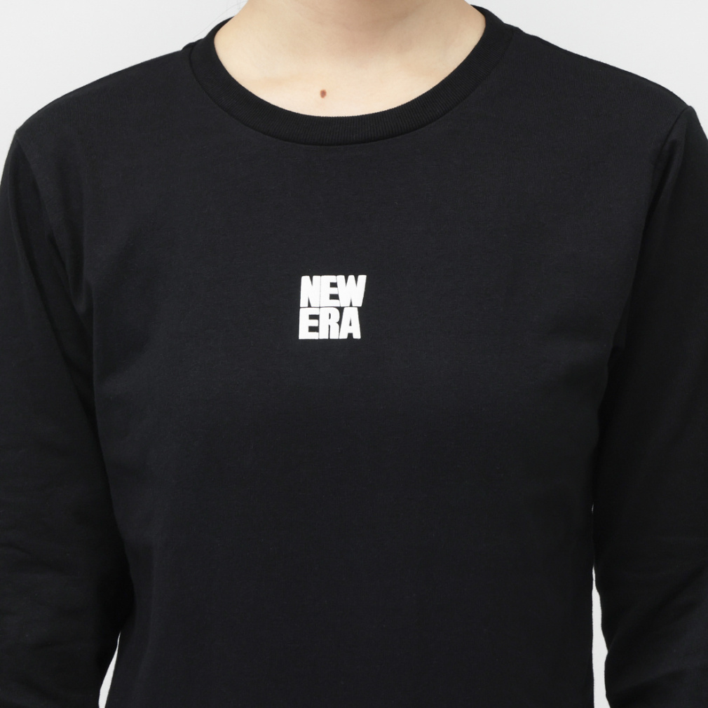 ニューエラ レディース 長袖 Tシャツ WS LS COTTON BASIC TEE BLK
