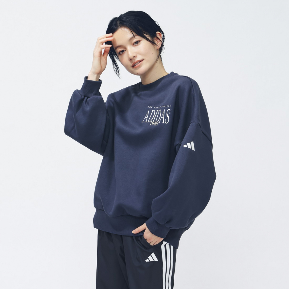 アディダス レディース スウェット トレーナー バービージ ルーズ