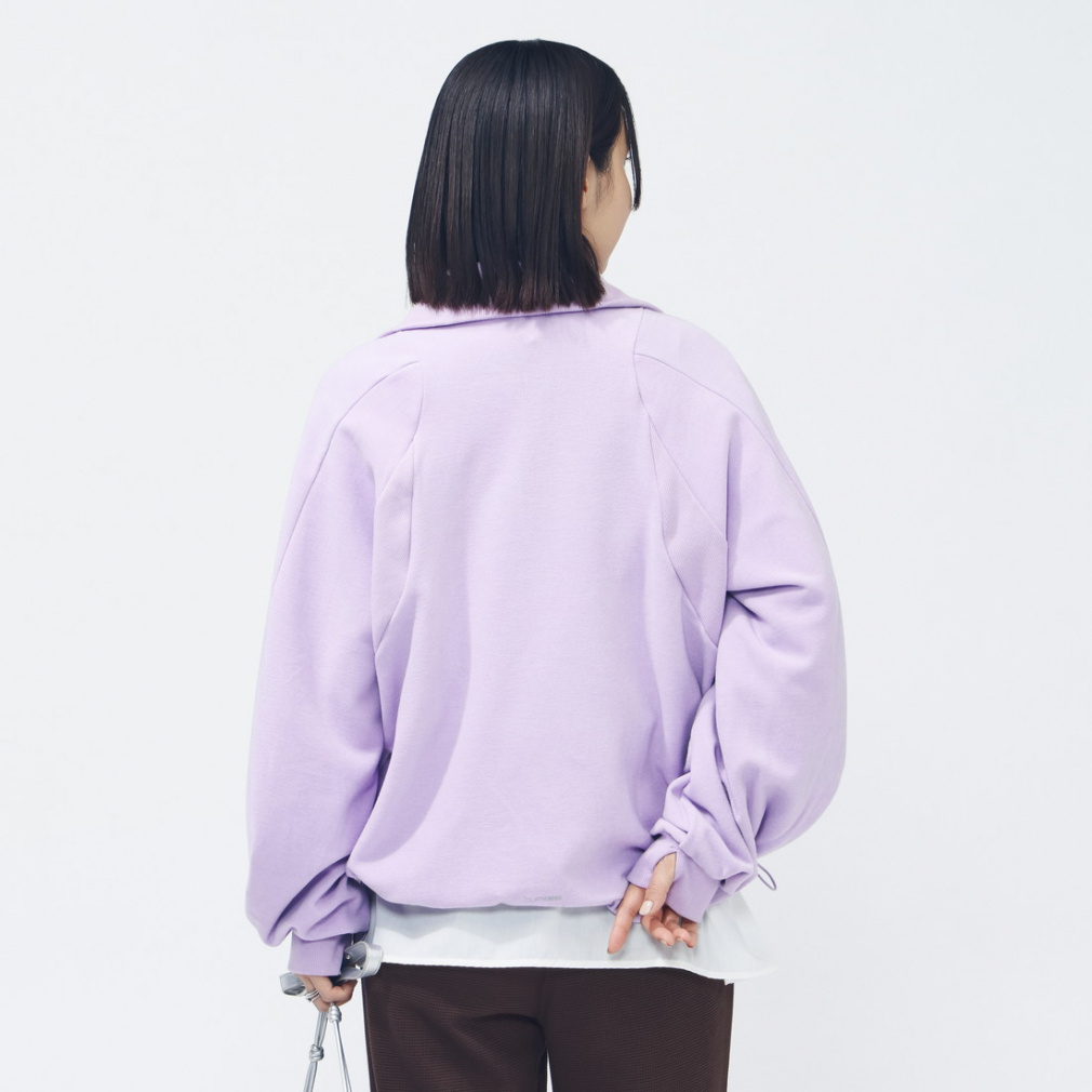 Luxflow アクティブ ルーズフィット スペーサー ハーフジップ プル