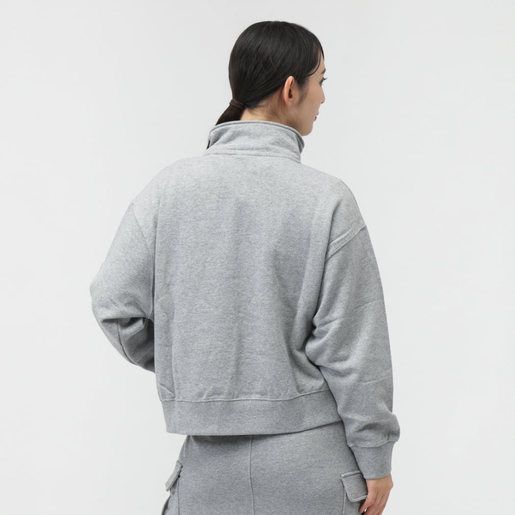 ニューエラ レディース スウェット トレーナー WS SWEAT HALF ZIP GRY