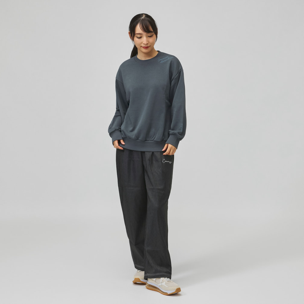 コンバース レディース スウェット トレーナー CV ネックEB クルー