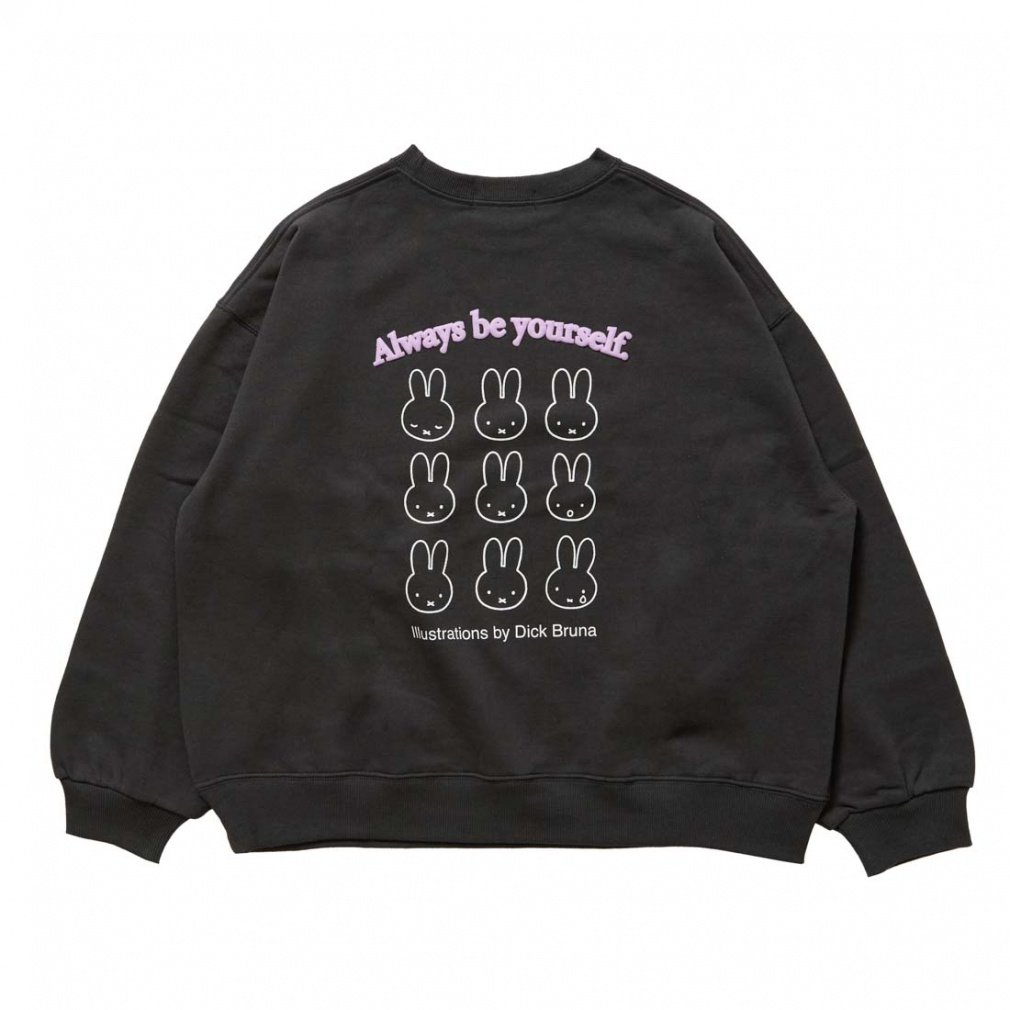 黑ミサグッズトレーナー新品 miffy バックグラフィックトレーナー フェイス｜Alpen Online