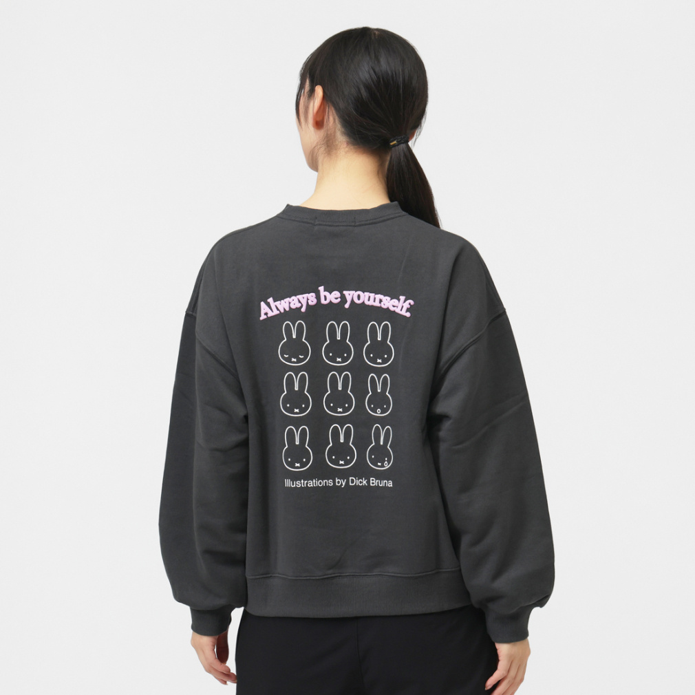 レディース スウェット トレーナー miffy バックグラフィック