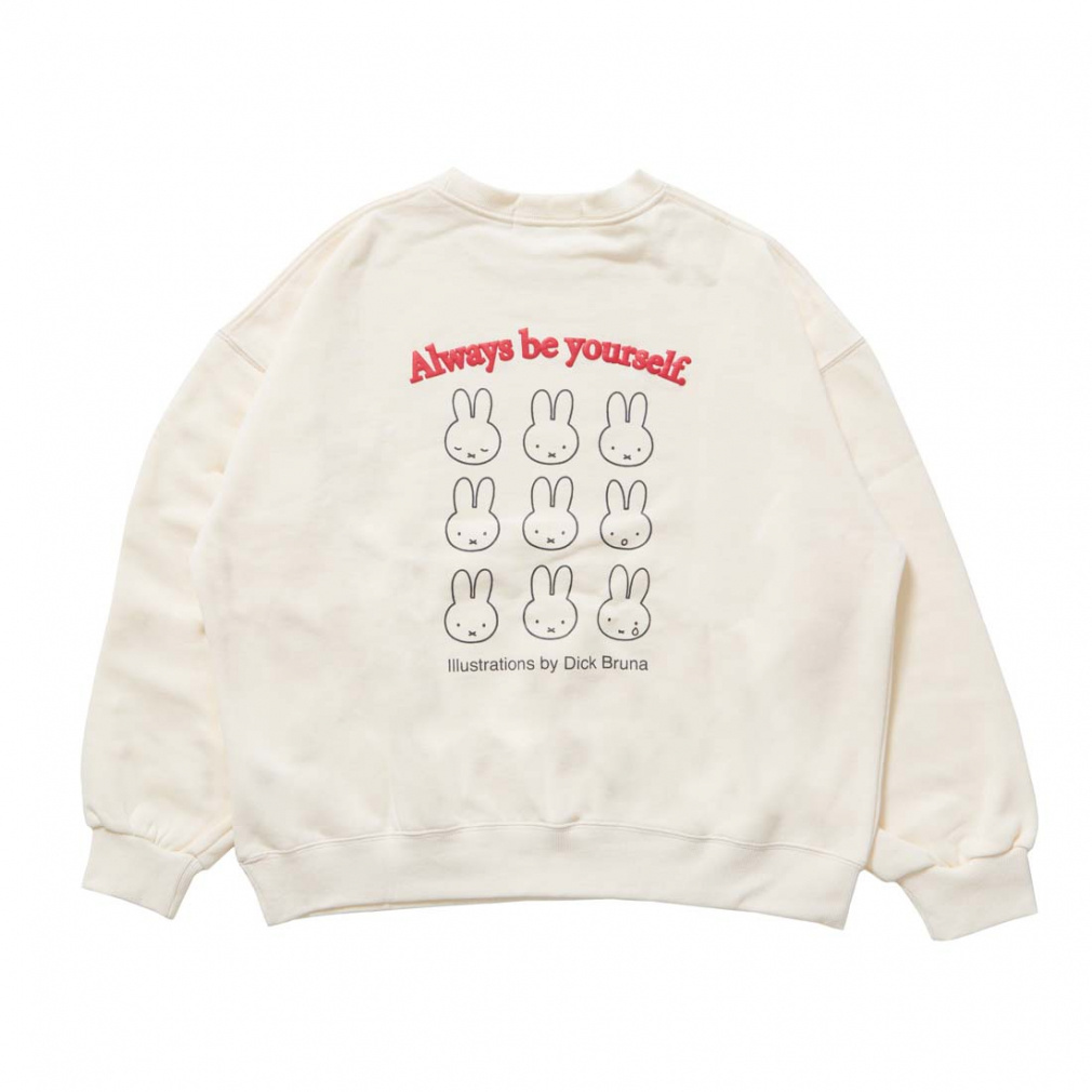 レディース スウェット トレーナー miffy バックグラフィック