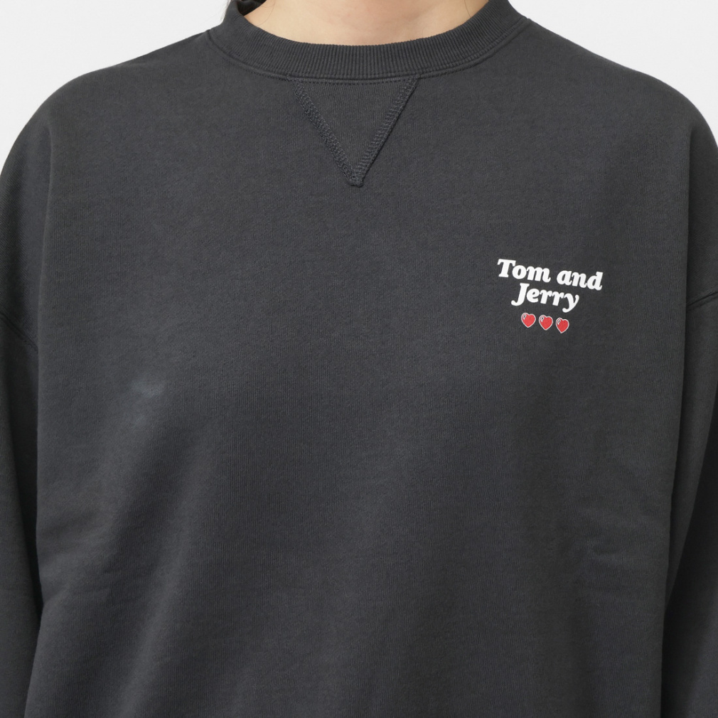 レディース スウェット トレーナー Tom and Jerry バックグラフィック