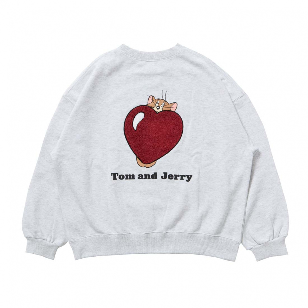 レディース スウェット トレーナー Tom and Jerry バックグラフィック