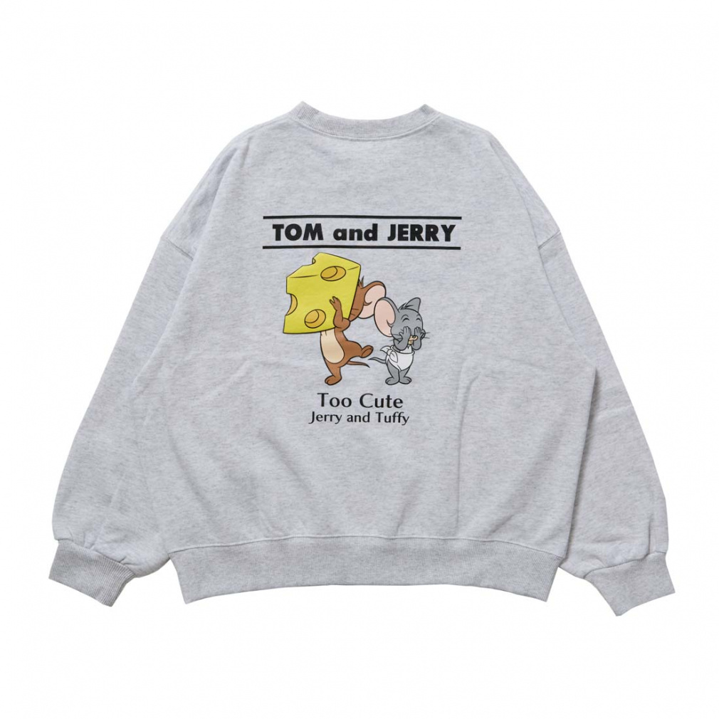 レディース スウェット トレーナー Tom and Jerry バックグラフィック