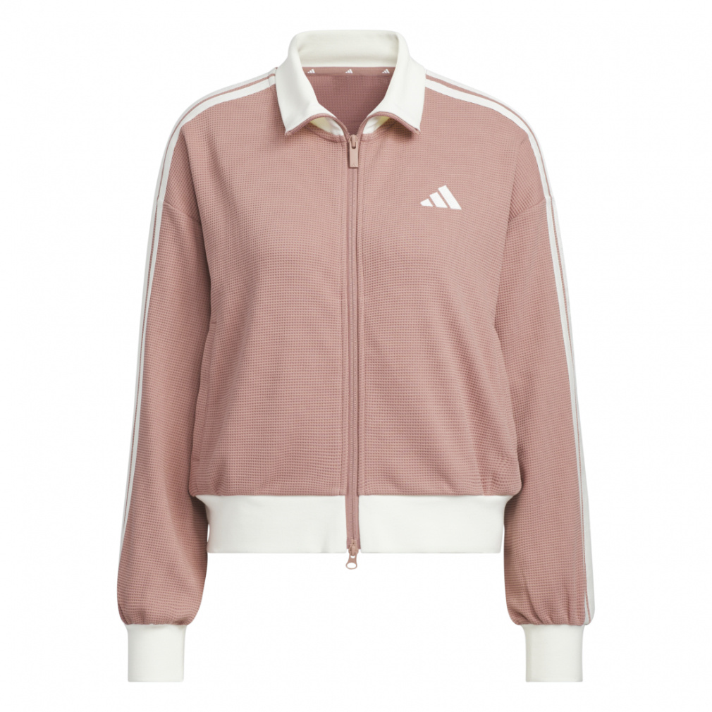 アディダス レディース 長袖 ジャージ ジャケット ワッフル ルーズ