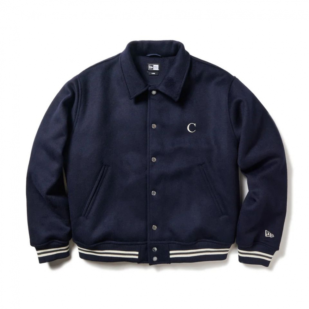 ニューエラ レディース アウターウェア MELTON VARSITY CALNAMUR NVY