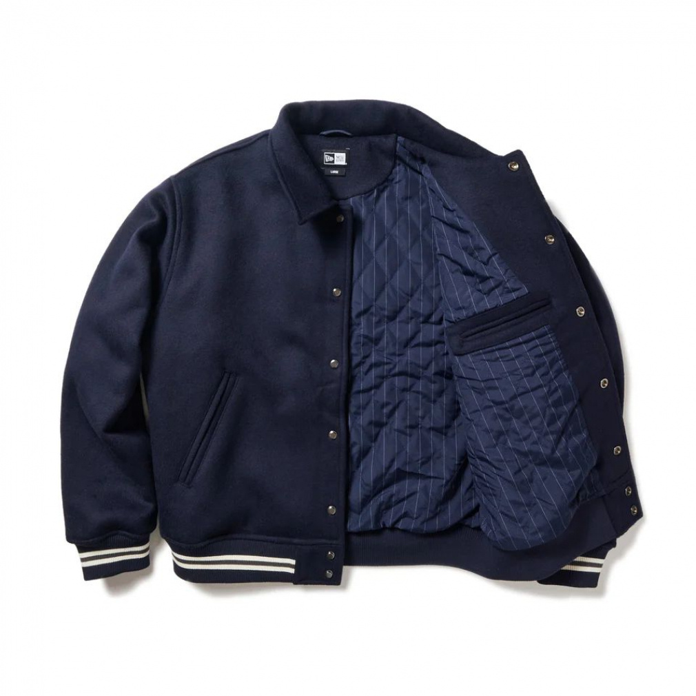 ニューエラ レディース アウターウェア MELTON VARSITY CALNAMUR NVY