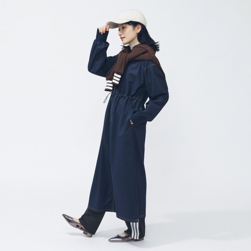 アディダス レディース ワンピース デニム ライク ストレッチ ルーズ