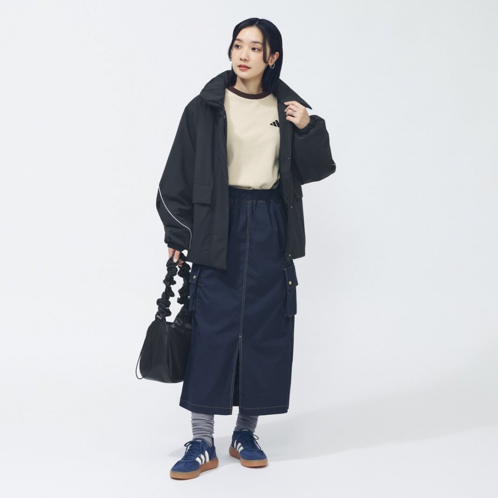 アディダス レディース スカート デニムライク ストレッチ ウーブン