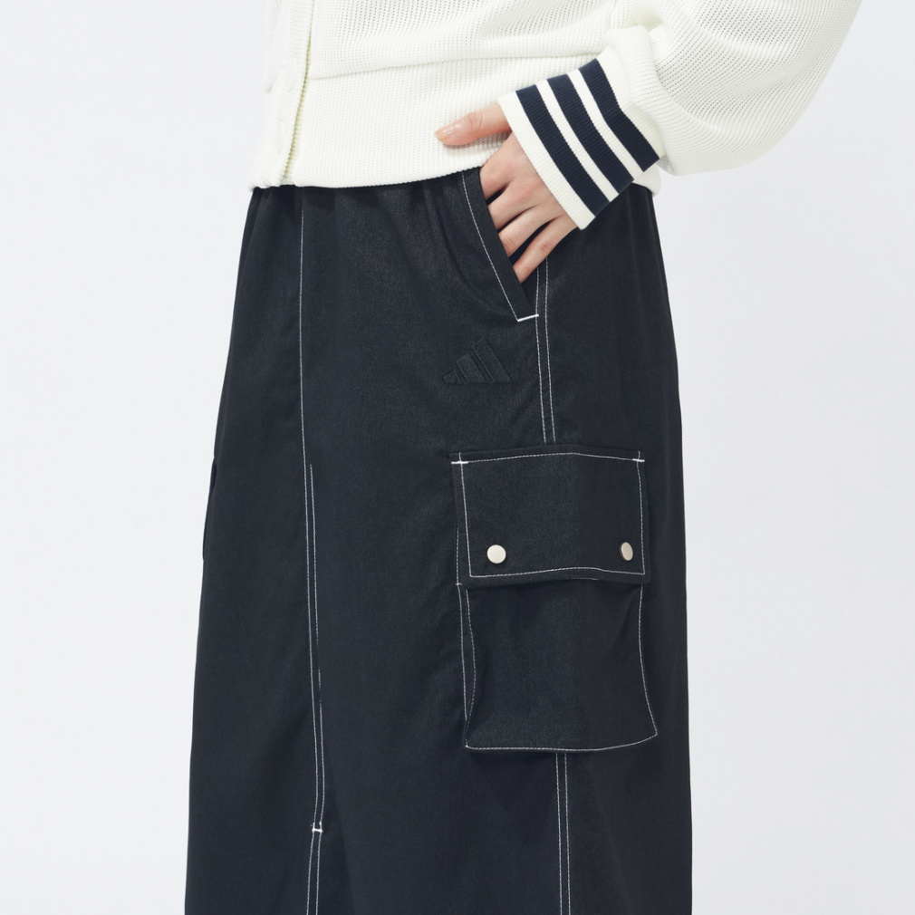 アディダス レディース スカート デニムライク ストレッチ ウーブン