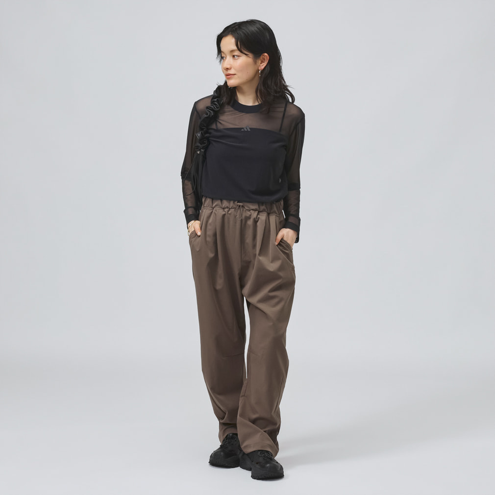 アディダス レディース ロングパンツ SOFTLUXダブルウィーブ オーバー