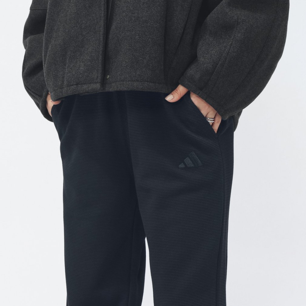 アディダス レディース ロングパンツ ワッフル ルーズフィット パンツ