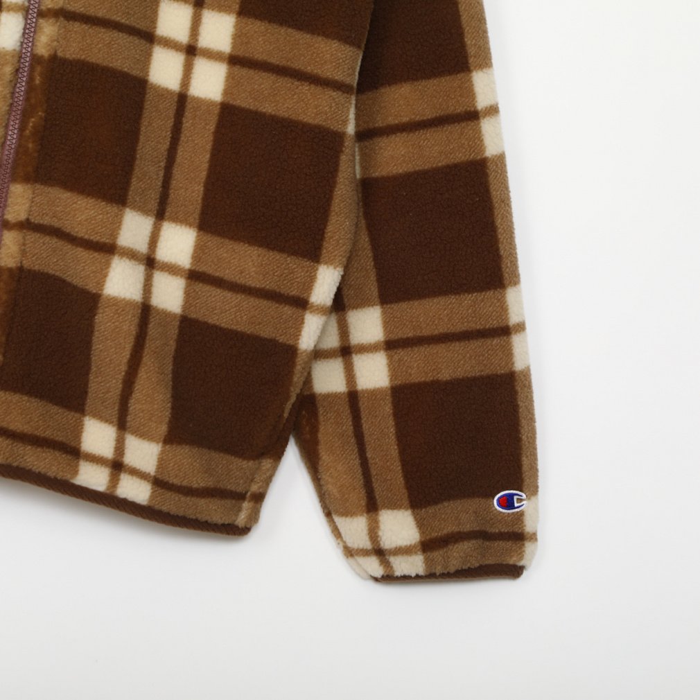 チャンピオン レディース フリースジャケット CHECK ZIP HOODED JACKET