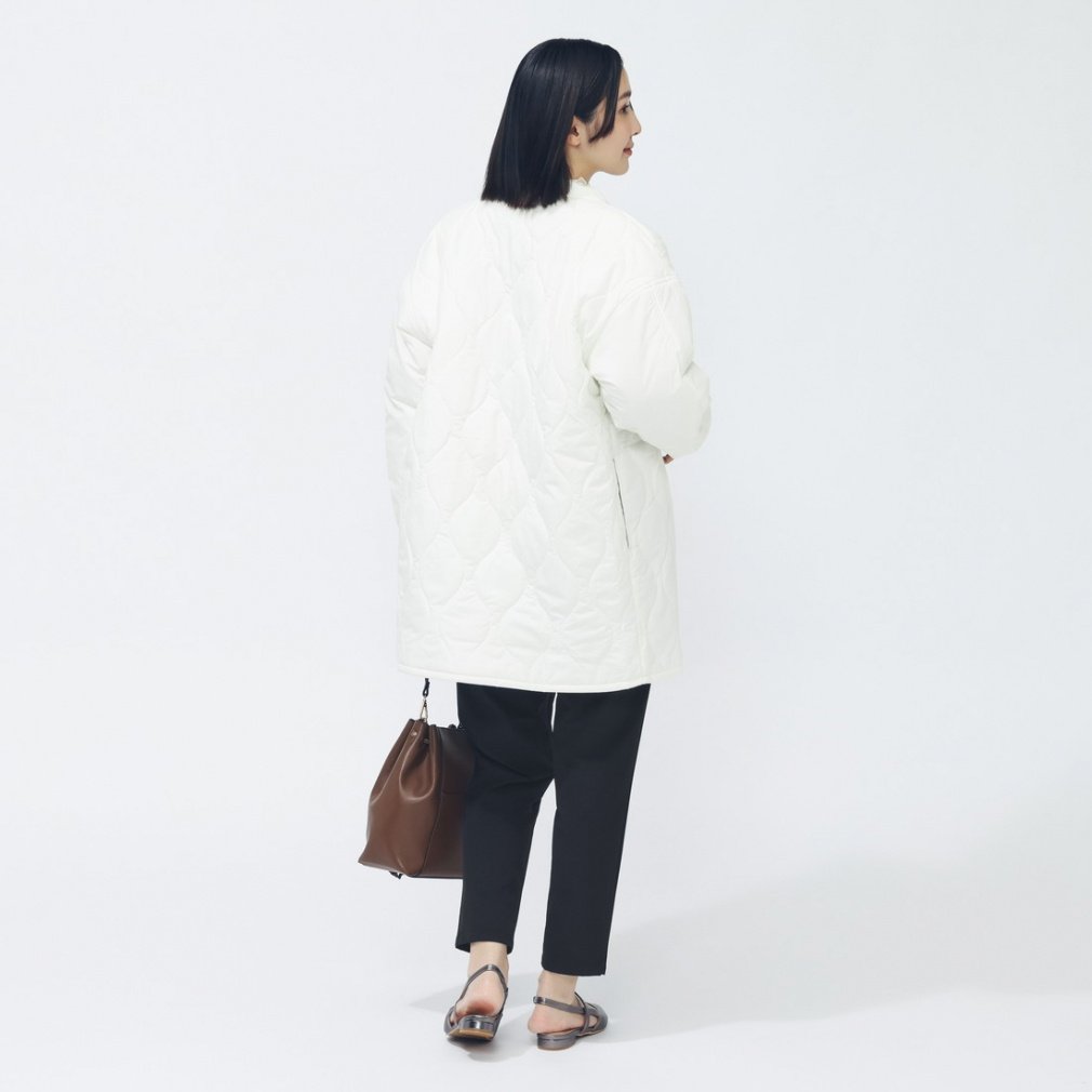 ホワイト キルティング ブランケット 中わた入りキルティング ルーズフィット ジャケット｜Alpen Online