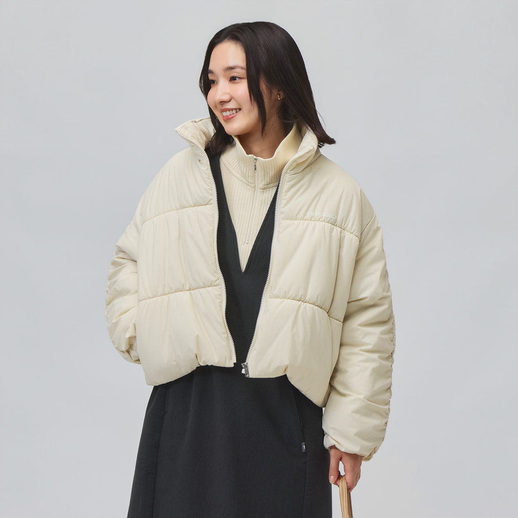 ニューバランス THE CITY レディース 中綿ジャケット シャーリングパ