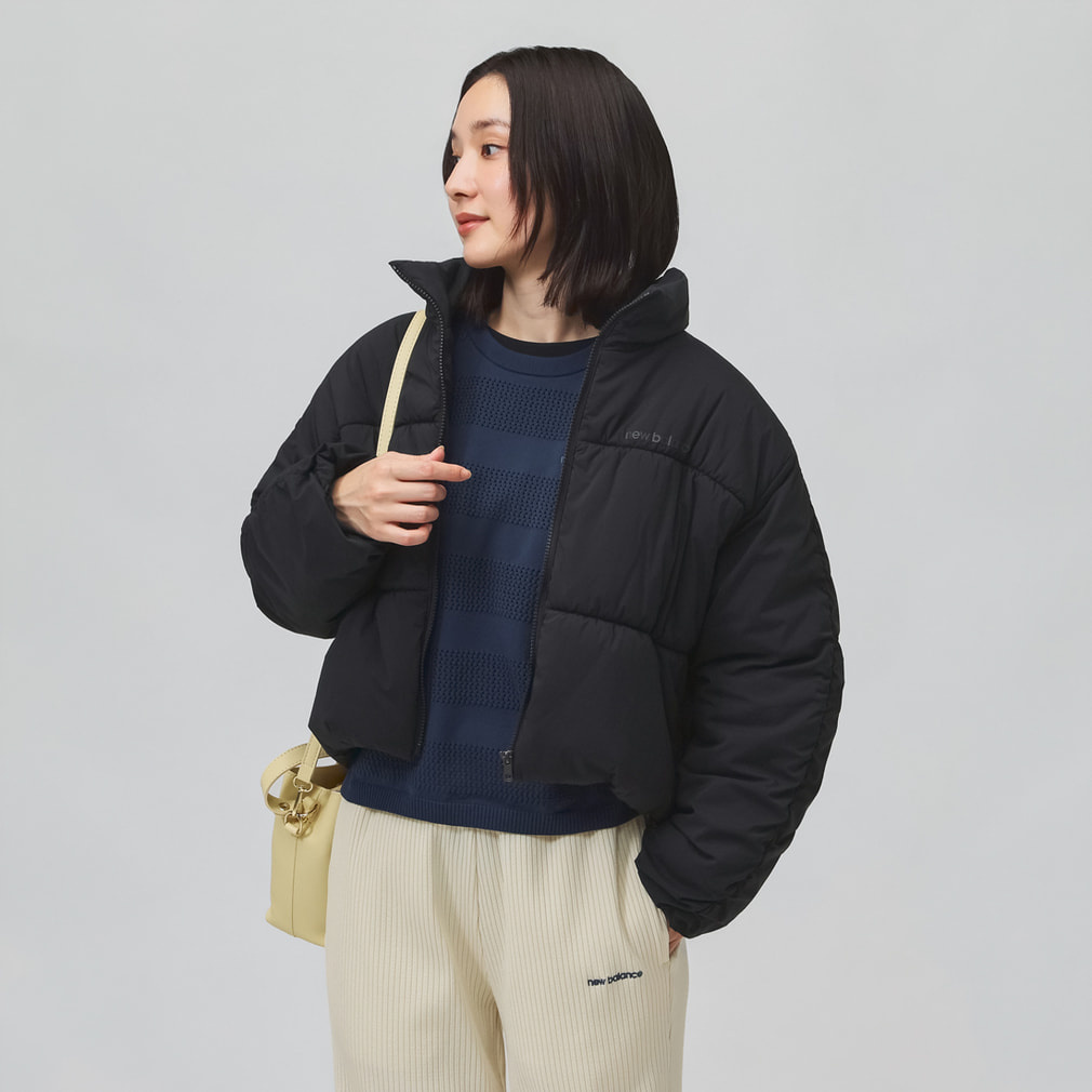 ニューバランス THE CITY レディース 中綿ジャケット シャーリングパ