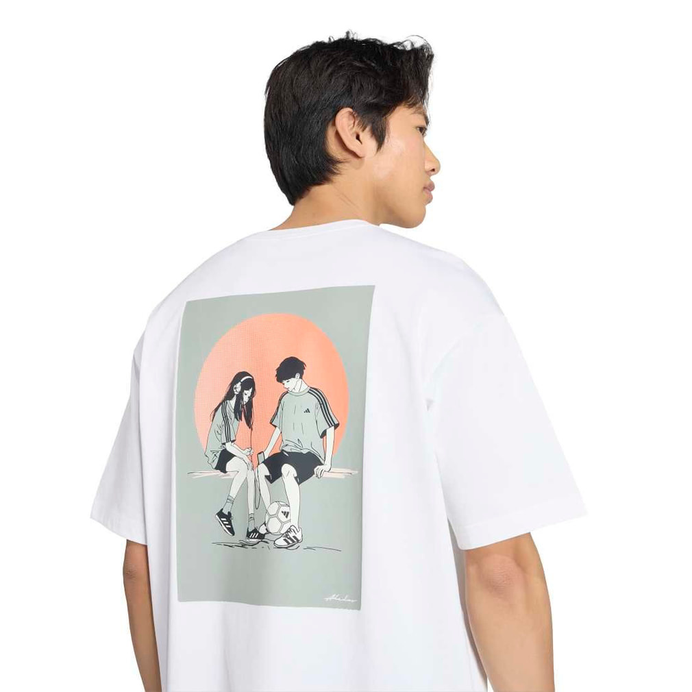 アディダス メンズ 半袖 Tシャツ アニメ グラフィック サマーTシャツ