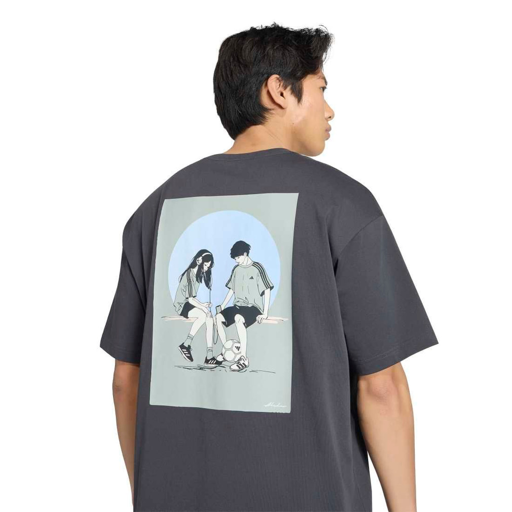 アディダス メンズ 半袖 Tシャツ アニメ グラフィック サマーTシャツ