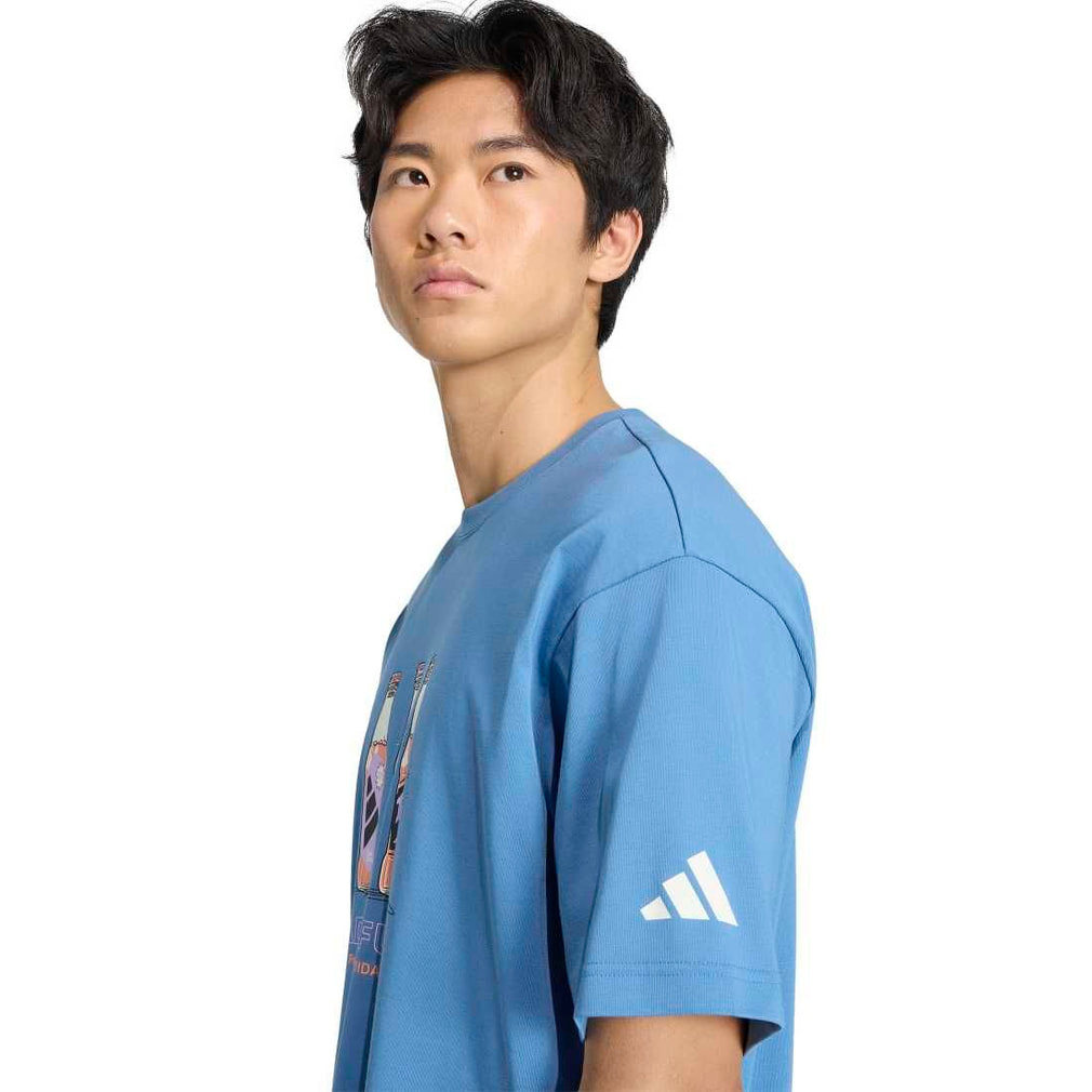 アディダス メンズ 半袖 Tシャツ ドリンク グラフィック サマーTシャツ
