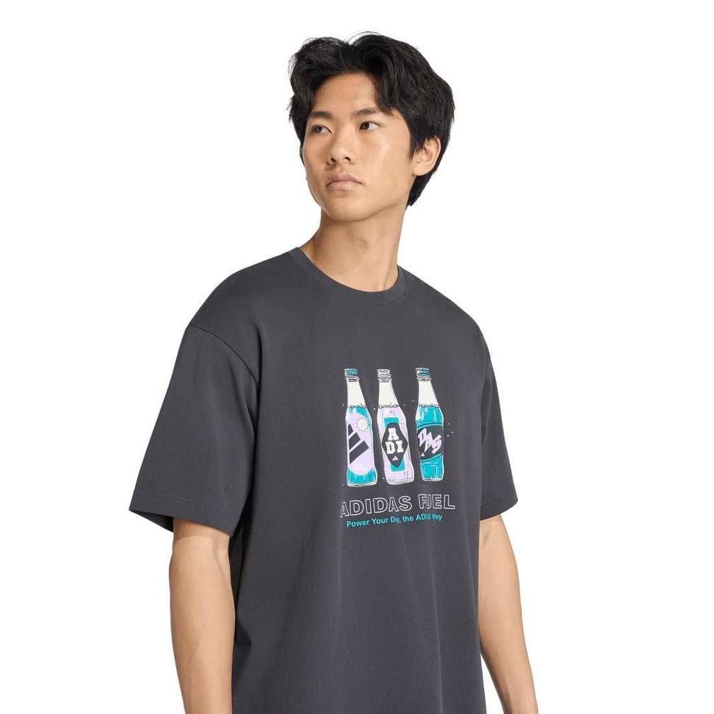 アディダス メンズ 半袖 Tシャツ ドリンク グラフィック サマーTシャツ