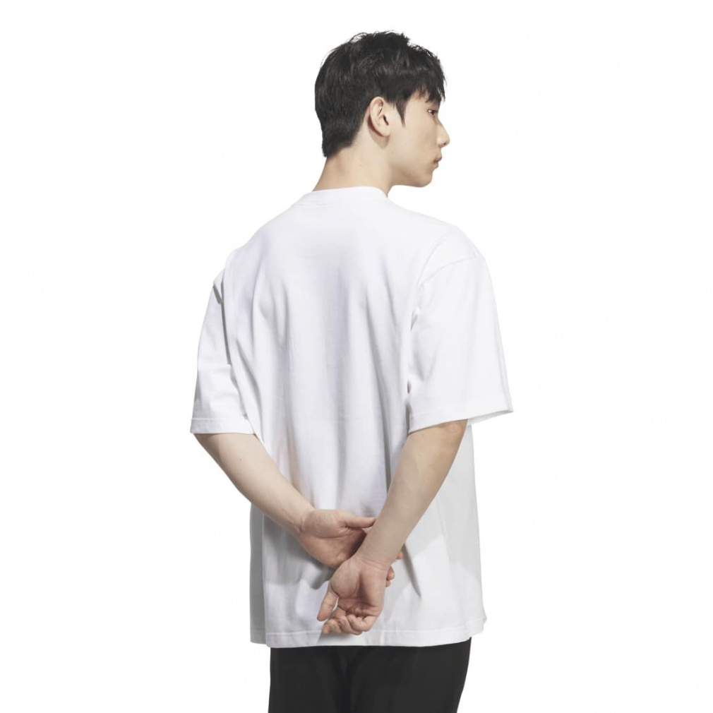 アディダス メンズ半袖Tシャツ オーバーサイズ コットン シングル