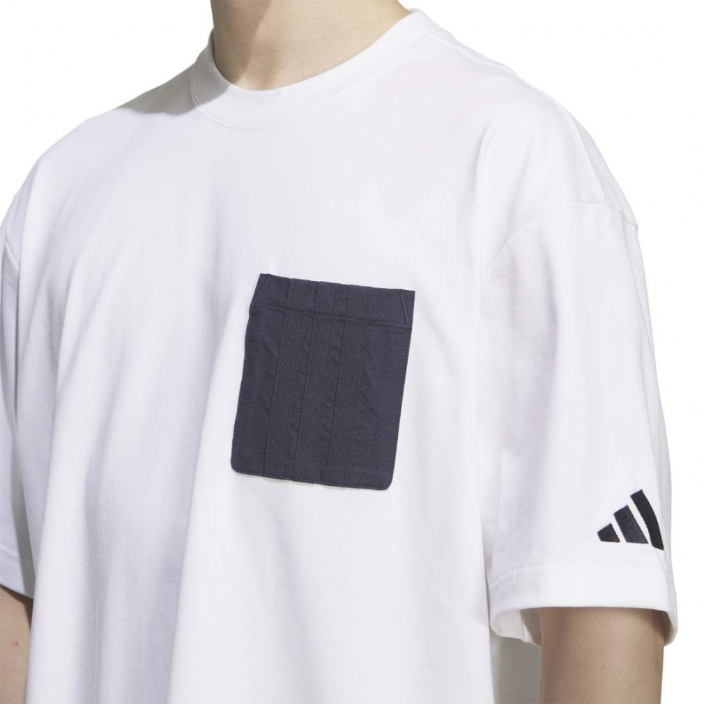 アディダス メンズ半袖Tシャツ オーバーサイズ コットン シングル