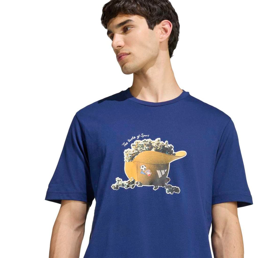 あっぷる アディダス メンズ 半袖 Tシャツ SNACK POPCORN グラフィック Tシャツ