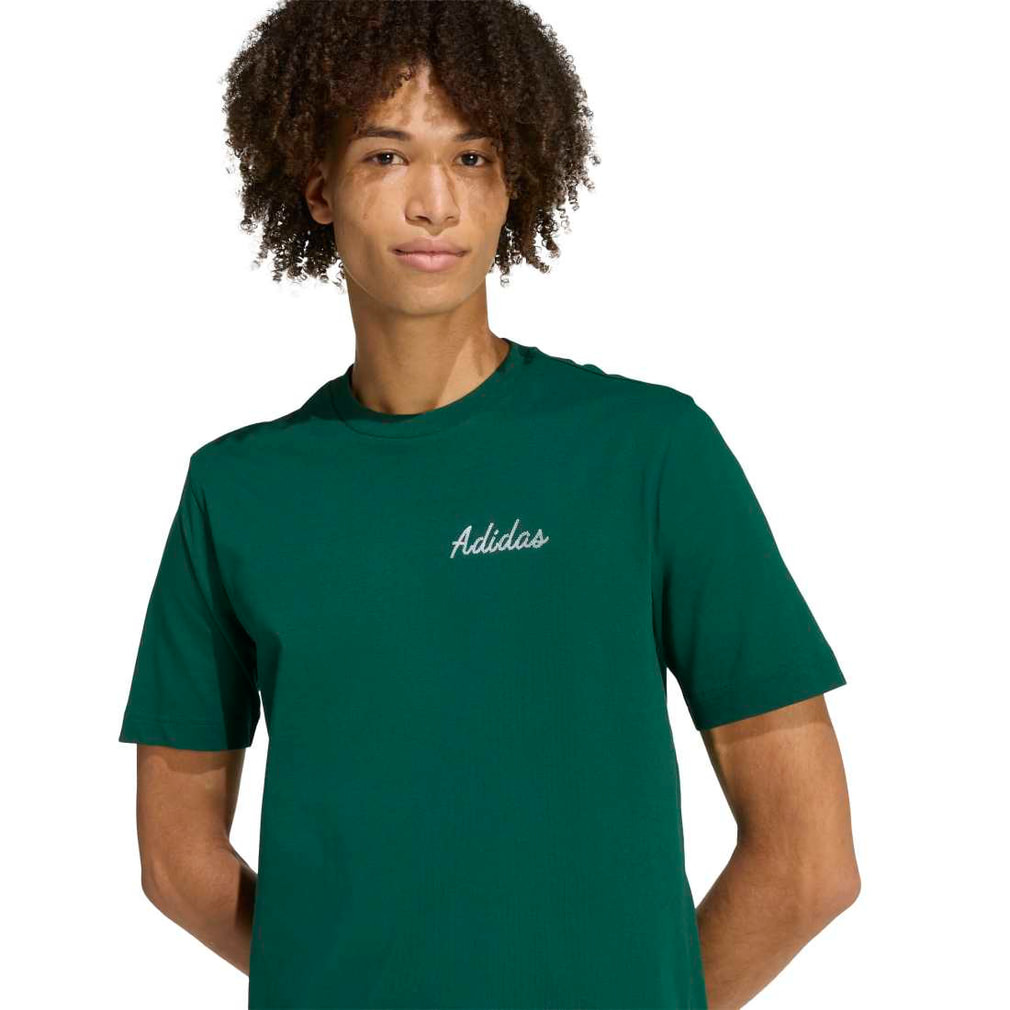 ポルノロゴ Tシャツ 緑 アディダス メンズ 半袖Tシャツ NOVELTY BOWL グラフィック 半袖T