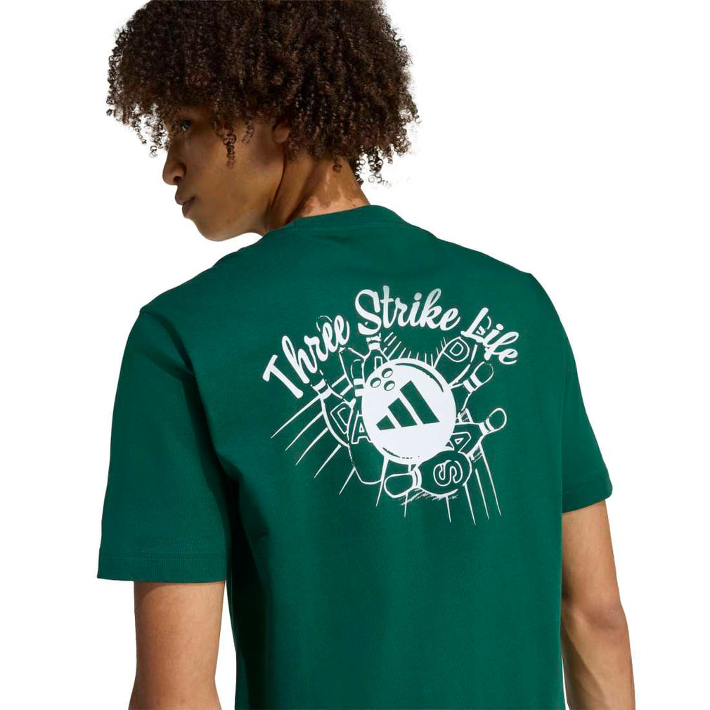 ポルノロゴ Tシャツ 緑 アディダス メンズ 半袖Tシャツ NOVELTY BOWL グラフィック 半袖T