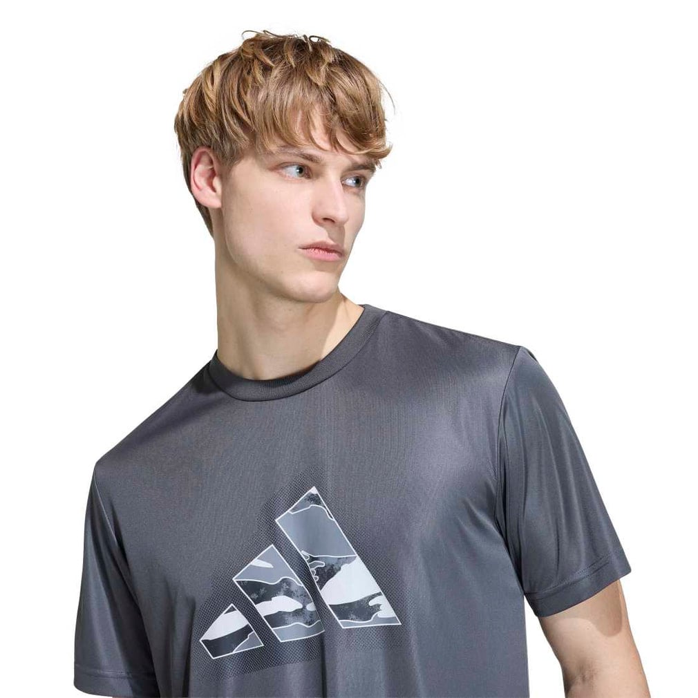 アディダス メンズ 半袖 Tシャツ クライマクール カモ モダンロゴ