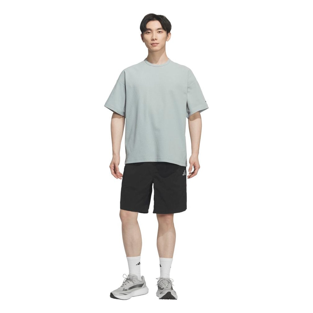 アディダス メンズ 半袖 Tシャツ ルーズフィット ワッフルファブリック