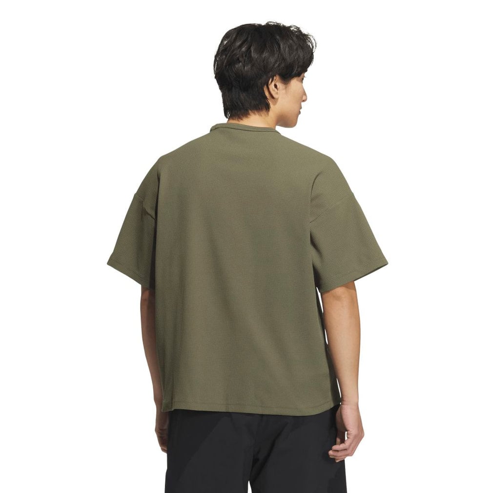 アディダス メンズ 半袖 Tシャツ ルーズフィット ワッフルファブリック