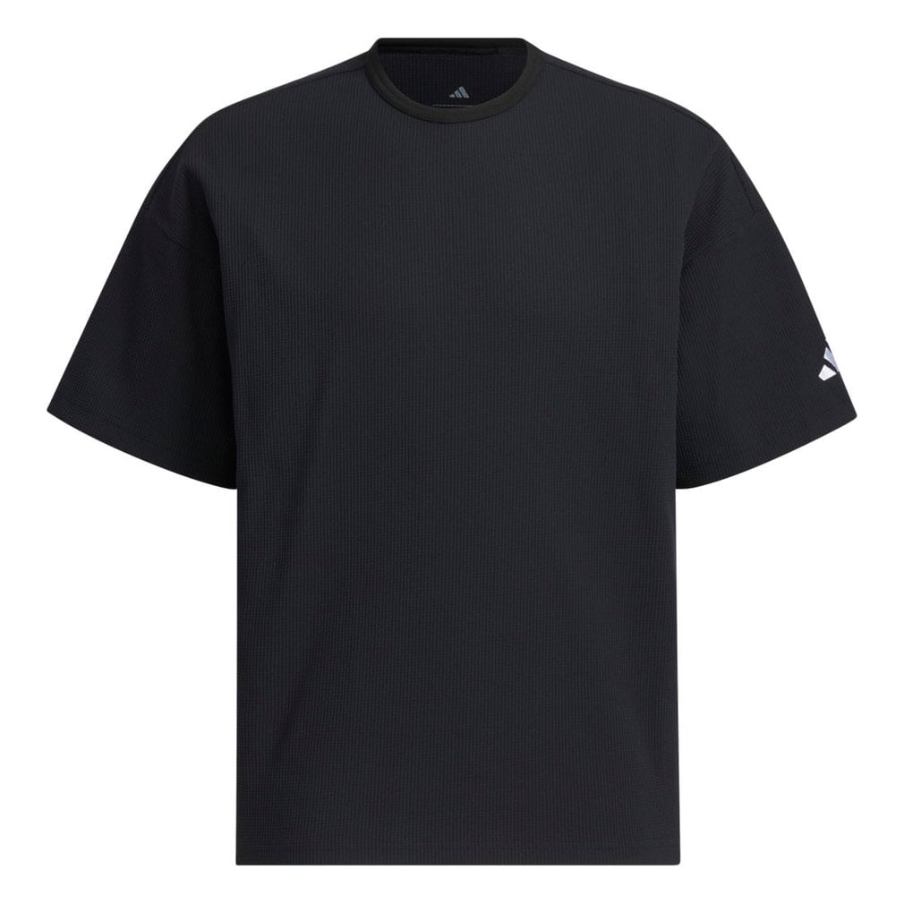 アディダス メンズ 半袖 Tシャツ ルーズフィット ワッフルファブリック