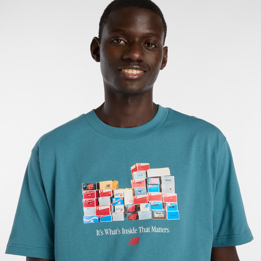 メンズ Tシャツ 青 ニューバランス メンズ 半袖 Tシャツ ボックスTシャツ MT61H0DX