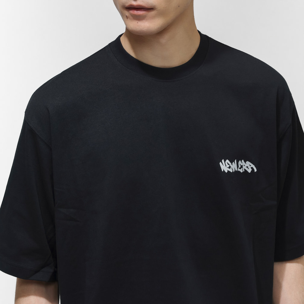 95cm 黒 Tシャツ ニューエラ メンズ 半袖 Tシャツ SS OS CT TEE TAGGING BLK 261
