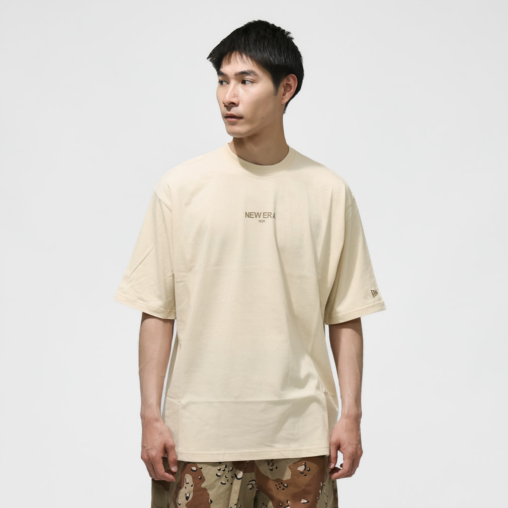 ニューエラ メンズ 半袖 Tシャツ SS OS CT TEE ZOOM UP LOGO CREAM 261