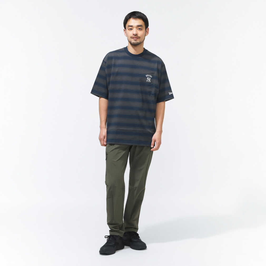 ニューエラ メンズ 半袖 Tシャツ SS OS BORDER TEE NEYYAN NVY