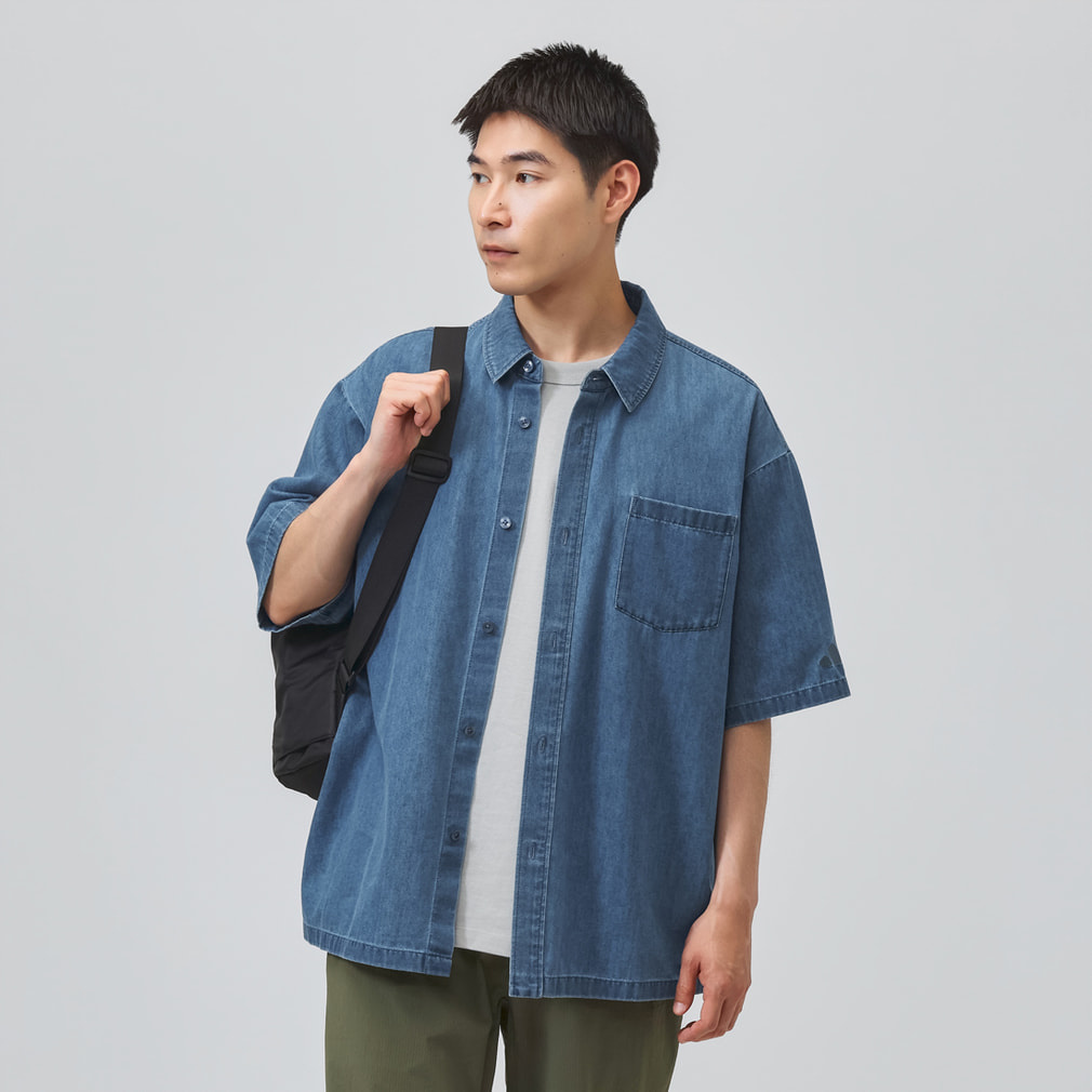 アディダス メンズ 半袖 シャツ M COOL DENIM S/S シャツ AP NEE70