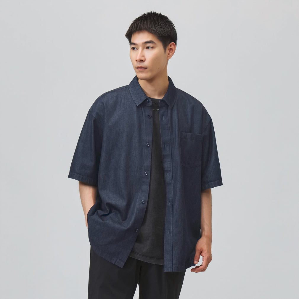 アディダス メンズ 半袖 シャツ M COOL DENIM S/S シャツ AP NEE70