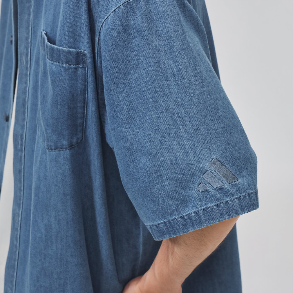 アディダス メンズ 半袖 シャツ M COOL DENIM S/S シャツ AP NEE70
